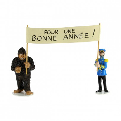 Hergé Moulinsart - Alcazar et le Yéti - Pour une bonne année - Carte de Voeux 1972 - Amazonie BD