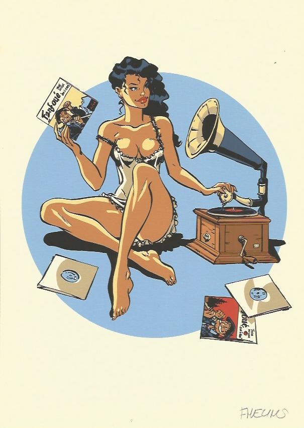 Félix Meynet - ex libris Fanfoué en sérigraphie - Amazonie BD