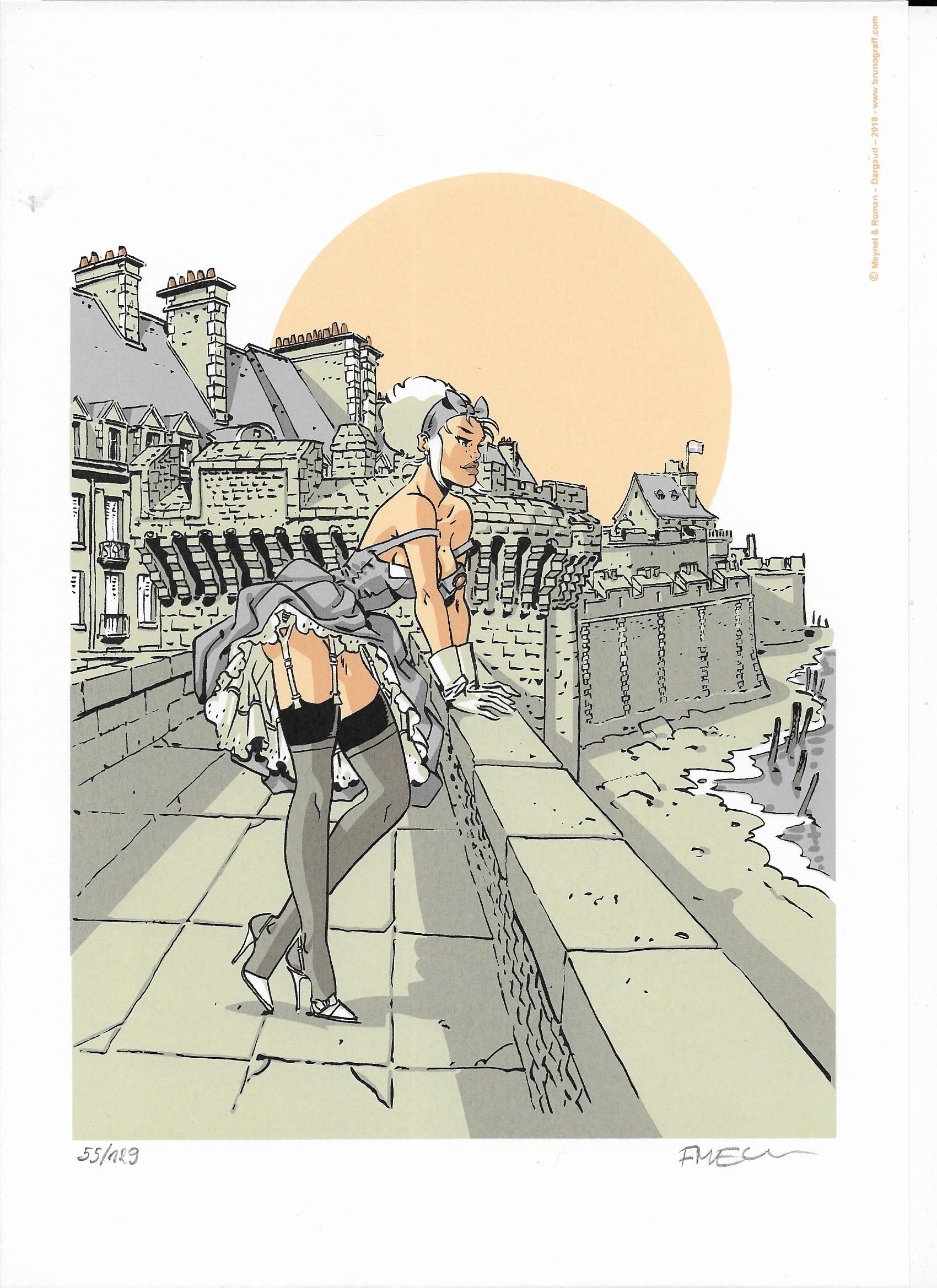 Félix Meynet - Ex libris sérigraphié Saint Malo - Amazonie BD