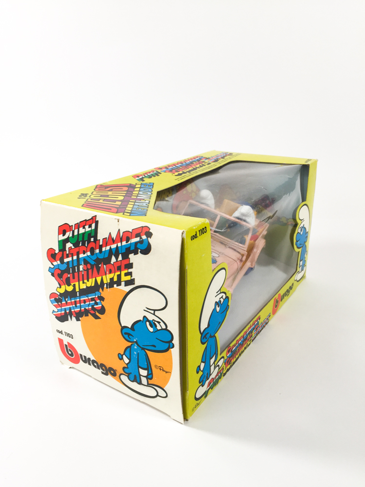 Peyo - Jeep Schtroumpfs - Burago 1984 MIB - Smurfs Puffi Schlumpfe - Amazonie BD