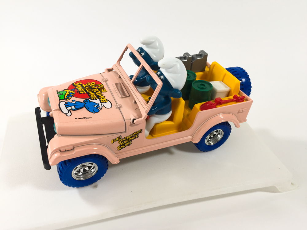 Peyo - Jeep Schtroumpfs - Burago 1984 MIB - Smurfs Puffi Schlumpfe - Amazonie BD